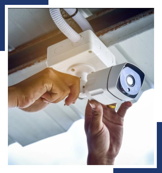 IP Camera being installed